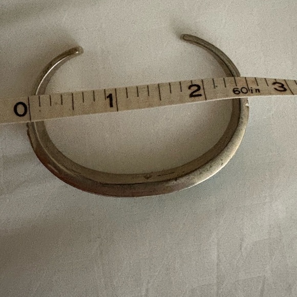 David Rosales: Navajo Silver Inlay and Turquoise Bracelet - Picture 3 of 4